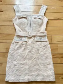 an キャバドレスジップアップ ベルト付き　Ｓサイズ