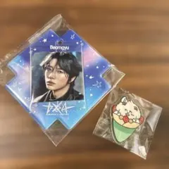 TXT Beomgyu ピンバッジ、フォトシールケースセット