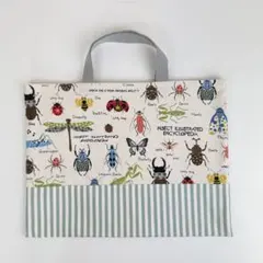昆虫柄　レッスンバッグ　ハンドメイド