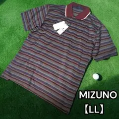 新品★MIZUNO【ミズノ】半袖ポロシャツ ゴルフ 総柄 伸縮 LL タグ付きのサムネイル