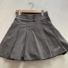 メゾピアノ　パンツ付きチェック柄フレアスカート　150 定価12800円