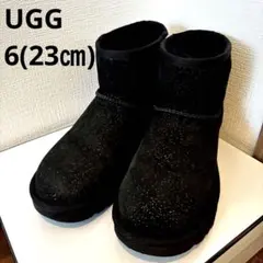 UGG ブラック ムートンショートブーツ 23㎝