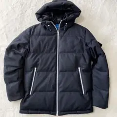 【近年L】BEAMS. 　黒　ダウンジャケット フード付き　肉厚