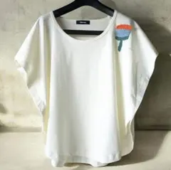 Né-net かぎ編み 花 刺繍 Tシャツ ポンチョ HANA ネネットのサムネイル