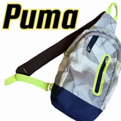 PUMA EVO プーマ　 ボディバッグ　クロスバッグ　カモフラ柄×蛍光イエロー
