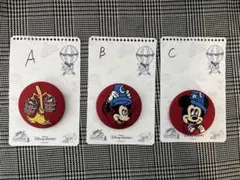 ディズニー刺繍缶バッジ　ディズニーマーケット　ファンタジア　３個セット
