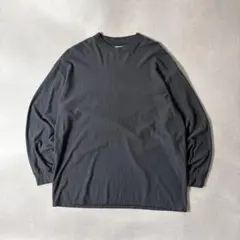 スティーブンアラン ウール ロングスリーブTシャツ 長袖 ブラック ボーダーのサムネイル