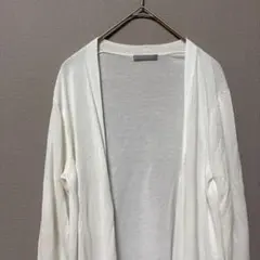 セオリーリュクス　フロントオープンロングカーディガン(M)ホワイトサマーニットのサムネイル