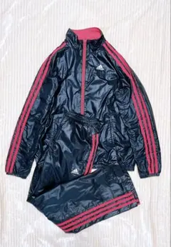 adidas ジャージセット ブラック/ピンク