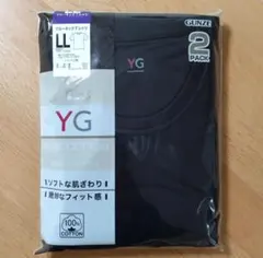グンゼ　YG　半袖Tシャツ　LLサイズ　2枚入り　クルーネック　黒　インナー