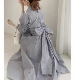 ウィルセレクション チュールフリルワンピース 編み上げチェック
