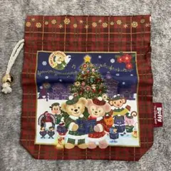 2012 ダッフィー　シェリーメイ　クリスマス　巾着