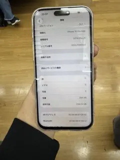 海外版 iPhone 16 Pro Max 256GB，バッテリーは98％