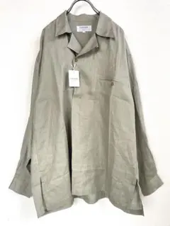 タグ付未使用 LANVIN studio リネン100% 開襟シャツ 48 Lのサムネイル