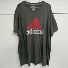 Tシャツ大放出! adidas ロゴプリント 半袖Tシャツ メンズ グレー 3X