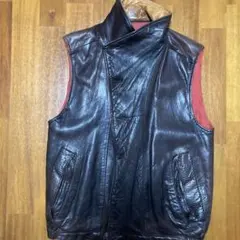 XL】SKB bird fashion カウレザー レザー バイカーベスト - メルカリ