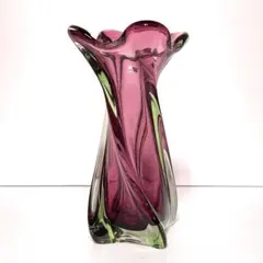 NARUMI GLASS ヴィンテージフラワーベース ガラス製花瓶 昭和レトロのサムネイル