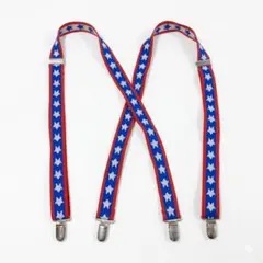 70年代～80年代　ヴィンテージ　星柄サスペンダー　昭和レトロ