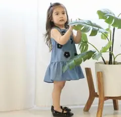 petit main 花モチーフワンピース