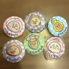 こびとづかん ファンシー刺繍缶バッジ 6個セットのサムネイル