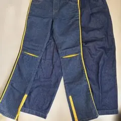 単売りしてます一着1600ダークブルー デニムパンツ イエローライン