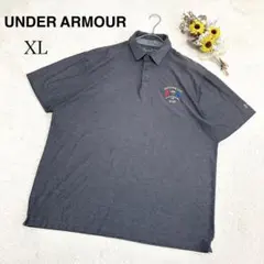 【アンダーアーマー】半袖 ポロシャツ トップス グレー系 大きめ シンプル XLのサムネイル