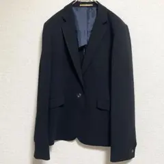 【美品】ORIHICA RHYME 洗えるテーラードジャケット 紺