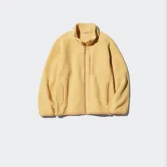 フリースフルジップジャケット 130 イエロー