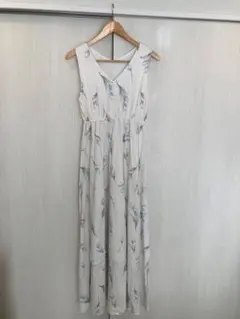 【ジェラートピケ】花柄ノースリーブロングワンピース