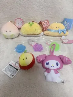 【8点セット】つぶらな瞳の中華街 マリン マイメロ 音声マスコット りんごのサムネイル