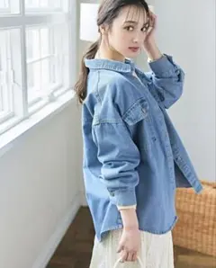 an chic デニムジャケット　ブルー