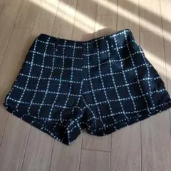 チェックショートパンツ