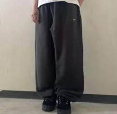 【00s Nike】ワイドレグ スウェットパンツ バギーシルエットネイビー 00s NIKE バギートラックパンツ ジャージ ワイドレグ ネイビー Y2K