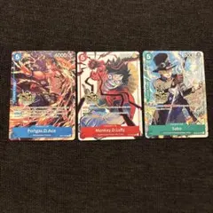 英語版ワンピースカード　ルフィ　エース　サボ 3周年記念　プロモ　海外限定
