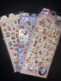 立体シール　ぷっくりシール　3点セット