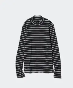 UNIQLO リブハイネックT ボーダー　Ｌ
