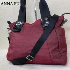 ANNA SUI アナスイ トートバッグ ショルダー 2way キャンバス A4