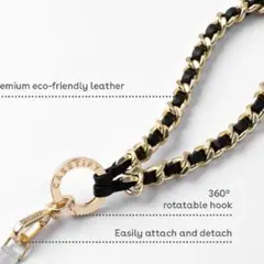 レザーチェーン レザー スマホストラップ チャーム ケースティファイ