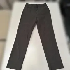 グレー カジュアルパンツ コットン混合　裏起毛