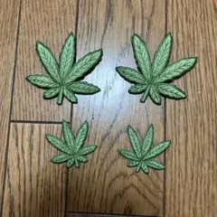 マリファナアイロンワッペン4点セット販売