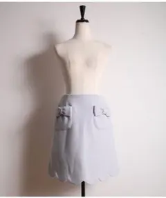 tocco closet リボンポケット裾スカラップスカート