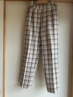 Honeys チェック柄 テーパードパンツL