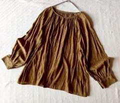 シップス SHIPS Colors　プリント ブラウス