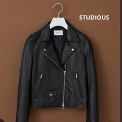 STUDIOUS ライダースジャケット XS 羊皮　ラムレザー　ブラック