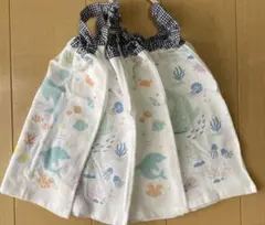 タオルエプロン おりこうタオル　サメ　二重