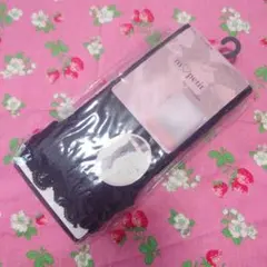 【新品】レース柄オーバーニーソックス黒　m♡petit by misakoのサムネイル