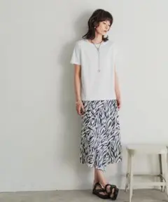 PUBLIC TOKYO ゼブラプリントアシメヘムスカート ¥18,700