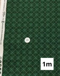 USAコットン　アーガイル柄　Clothworks　ダークグリーン　1m