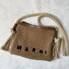 美品 MARNI マルニ マルセル ラフィア ショルダーバッグ ポシェットのサムネイル