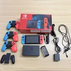 Nintendo Switch 本体＋純正付属品一式＋外付けコントローラー3点